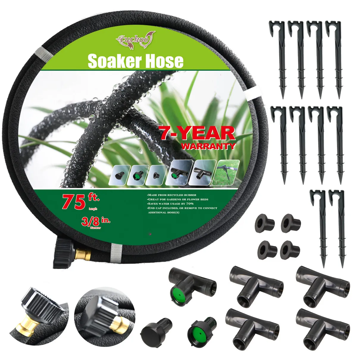 pitta reinforced soaker hose, abrasion resistant